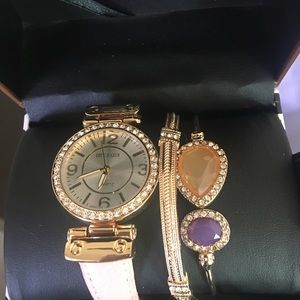 Watch and bracelet set, never worn